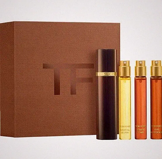 NIB Tom Ford Private Blend Woods Collection EDP Parfum Gift Set 3x10 ml Atomizer
